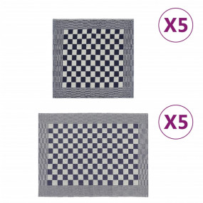 Towel Set Set of 10 Blue and White 100% Cotton Various ...