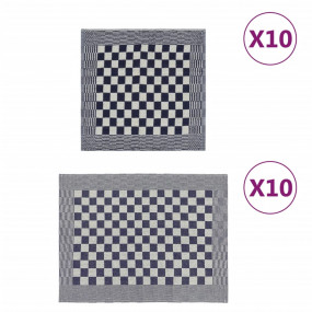 Towel Set Set of 20 Blue and White 100% Cotton Various ...