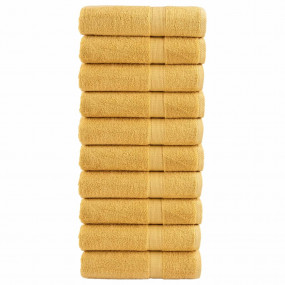 Bath Towel Set of 10 Gold 100% Cotton Large Bath Towel