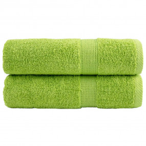 Bath Towel Set of 2 Apple Green 100% Cotton 39.4x59.1 i...
