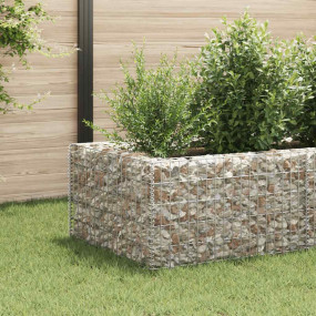 Gabion Raised Bed Silver Galvanized steel Large