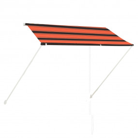 Awning Orange and Brown Steel, 100% polyester with PA c...