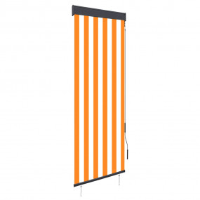 Outdoor Roller Blind White and Orange
