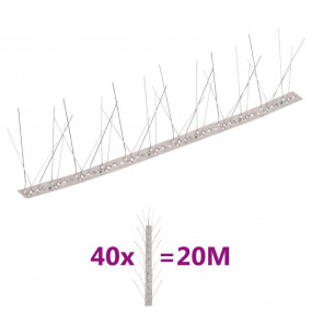 Bird & Pigeon Spikes Set Silver Stainless Steel