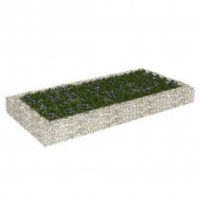Gabion Raised Bed Silver Galvanized steel Large Heavy D...