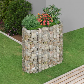 Gabion Raised Bed Silver Galvanized iron Medium Durable
