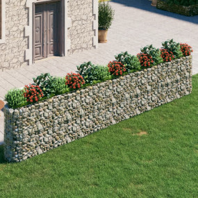 Gabion Raised Bed Silver Galvanized Iron Large Durable
