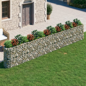 Gabion Raised Bed Silver Galvanized iron Large Durable