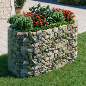 Gabion Raised Bed Silver Galvanized Iron Large Durable