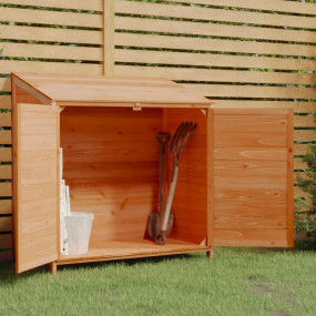 Garden Shed Brown Solid fir wood Medium Garden Shed Rec...