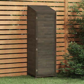 Garden Shed Anthracite Solid fir wood Medium Garden She...