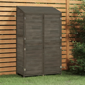Garden Shed Anthracite Solid fir wood Medium Garden She...