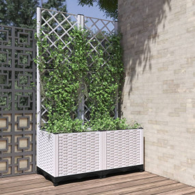 Garden Planter White Polypropylene Medium Planters
