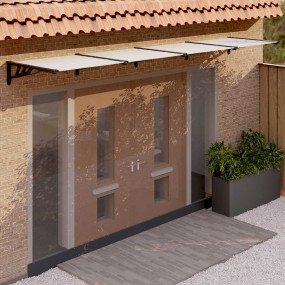 Door Canopy Black and transparent Polycarbonate, ABS, A...