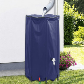 Water Tank Blue PVC Large Foldable Water Tank Cylindric...