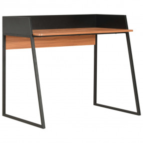 Desk Black and Brown Engineered wood and powder-coated ...