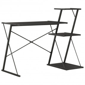 Desk Black Engineered wood with PVC coating Large Desk