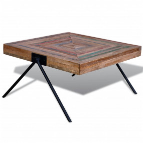 Table Various shades of teak, Black Reclaimed teak wood...