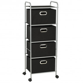 Storage Rack Unit Black and Silver