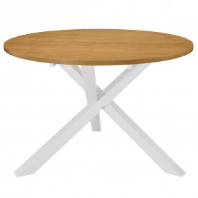 Dining Table White and Brown