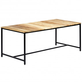 Dining Table Natural Wood and Black