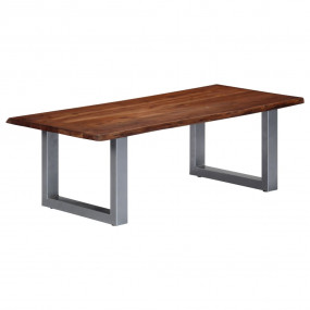 Coffee Table Brown and silver