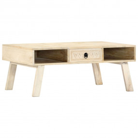 Coffee Table Bleach White Solid mango wood Medium Coffe...