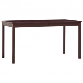 Dining Table Dark Brown Pinewood 55.1 x 27.6 in Durable