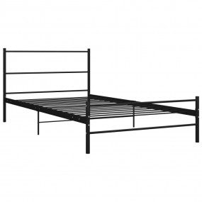 Bed Frame Black Metal Twin Durable Bed Frame Rectangula...