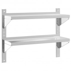 Wall Shelf Silver Stainless Steel Medium Wall mounting
