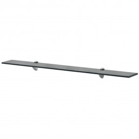 Floating Shelf Set of 2 Black Tempered safety glass, Zi...