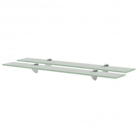 Floating Shelf Set of 2 Frosted Tempered safety glass, ...