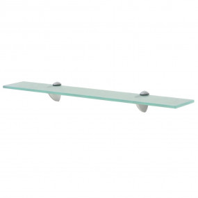 Floating Shelf Set of 2 Clear Tempered glass, Zinc allo...