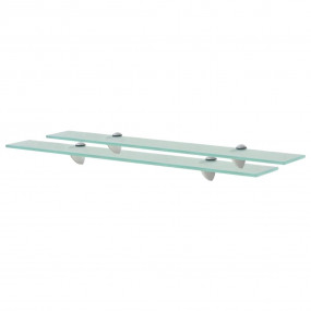 Floating Shelf Set of 2 Clear Tempered safety glass, Zi...