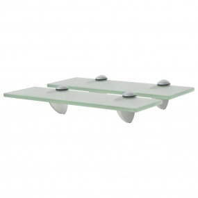 Floating Shelf Set of 2 Frosted Tempered safety glass