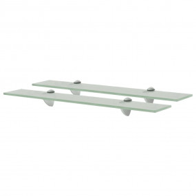 Floating Shelf Set of 2 Frosted Tempered safety glass