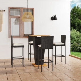 Garden Bar Set Black, Cream