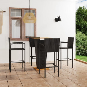 Garden Bar Set Black