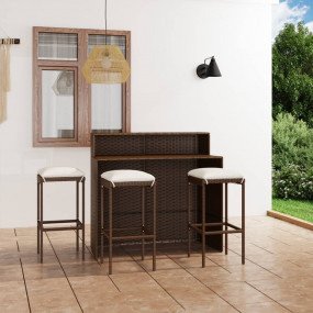 Garden Bar Set Brown