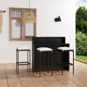 Garden Bar Set Black