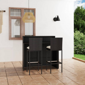 Garden Bar Set Black