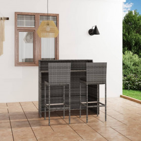 Garden Bar Set Grey