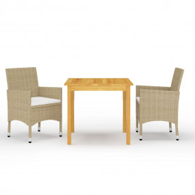 Garden Dining Set Beige