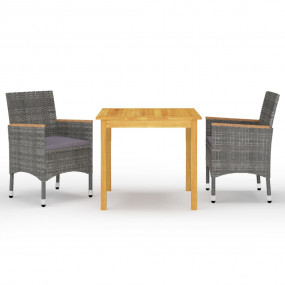 Garden Dining Set Grey