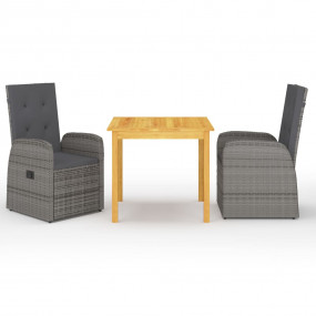 Garden Dining Set Grey, Dark Grey