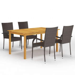Dining Set Brown