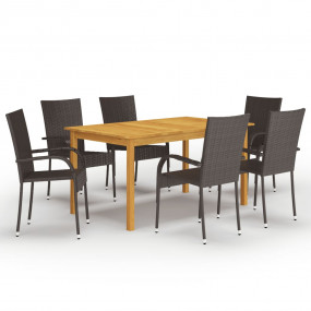 Dining Set Brown