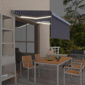 Retractable Awning Blue and white