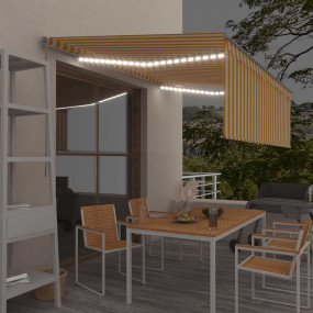 Retractable Awning Yellow and white