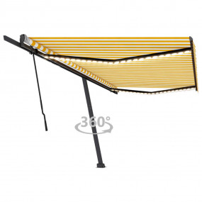 Retractable Awning Yellow and white